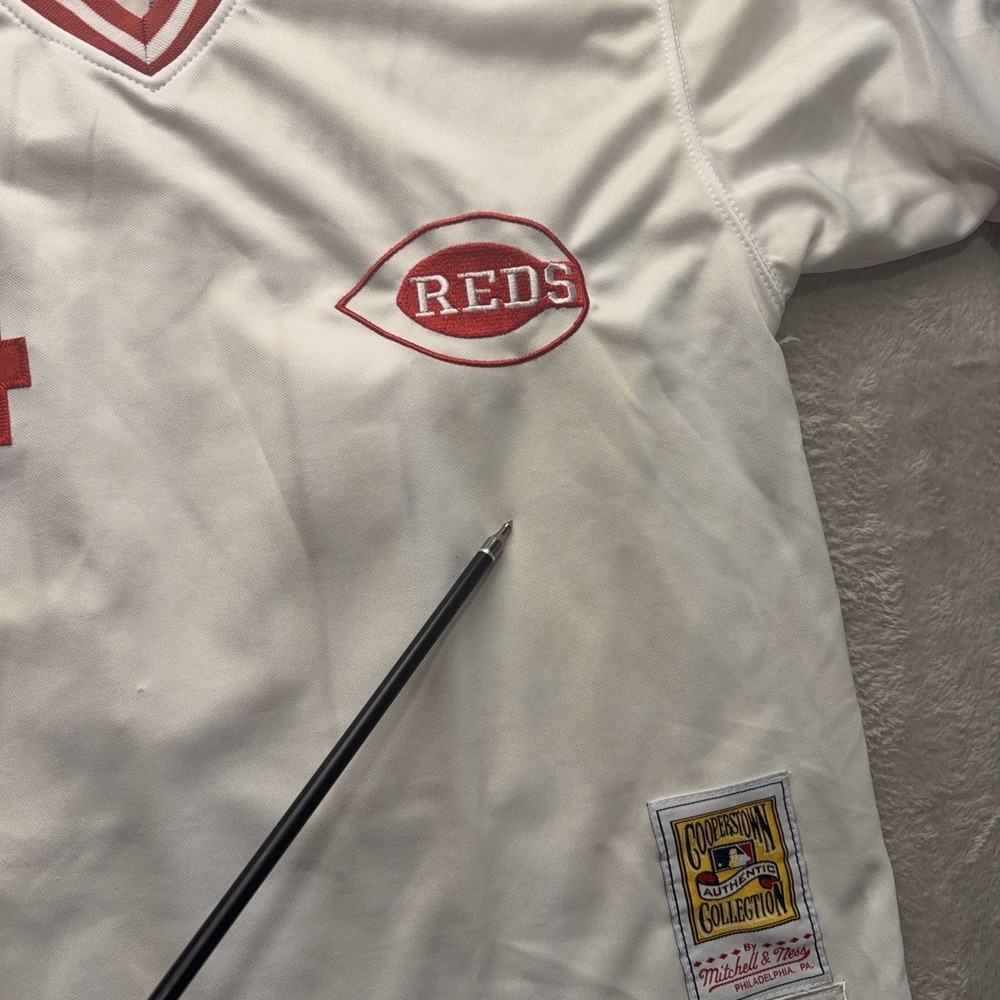 Cincinnati Reds Pete Rose #14 1976 Vintage Style MLB Baseball Jersey Mens 48 - Picture 9 of 16